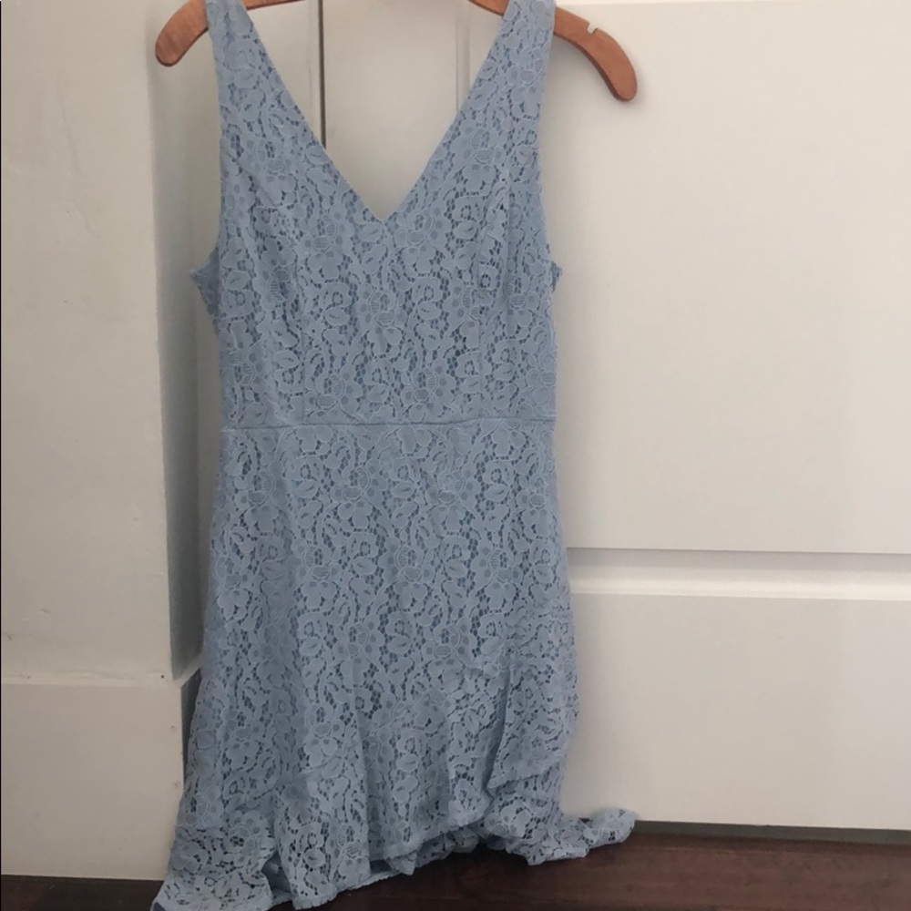Aqua Bloomingdales blue lace dress